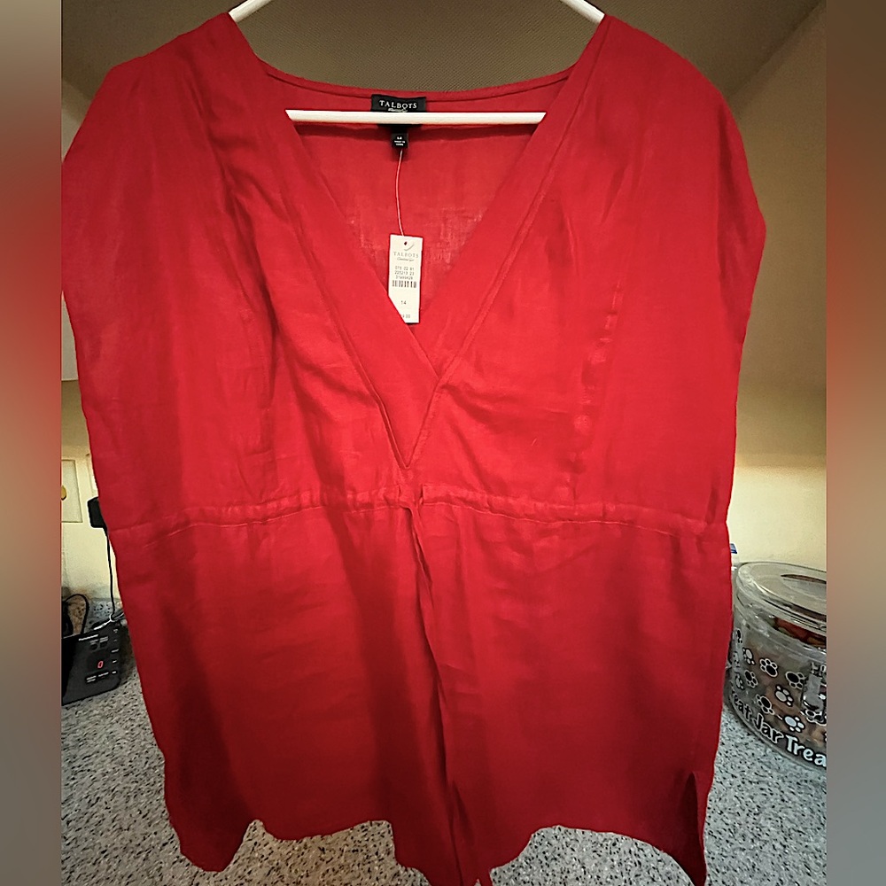 Talbots - NWT sleeveless Linen Top